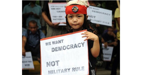 Confirm democracy in Myanmar immediately
