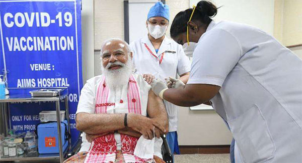 Indian PM got first Covid 19 vaccine…