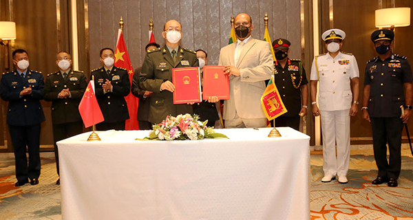 Why did the Chinese Defense Minister come to Sri Lanka?