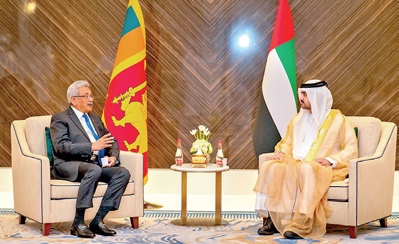 ambassadors of U.A.E, India, and China called on president Gotabaya