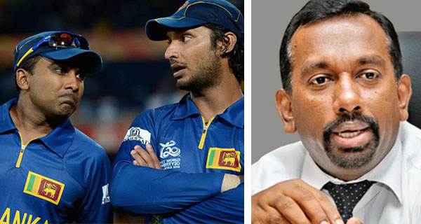 මහින්දානන්දගේ තරඟ පාවා දීමේ චෝදනාවට මහේල හා සංගා සාක්කි ඉල්ලති!