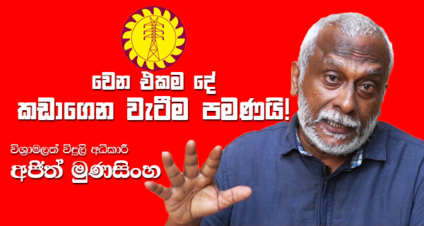 වෙන එකම දේ කඩාගෙන වැටීම විතරයි! – විශ්‍රාමලත් විදුලි අධිකාරී අජිත් මුණසිංහ