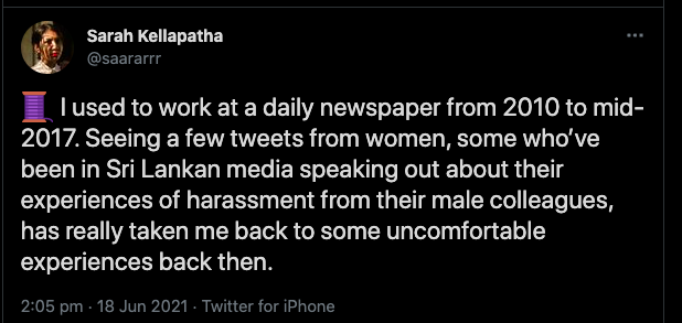 female journalists sexual harassment sri lanka MeToo