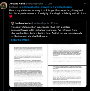 female journalists sexual harassment sri lanka MeToo