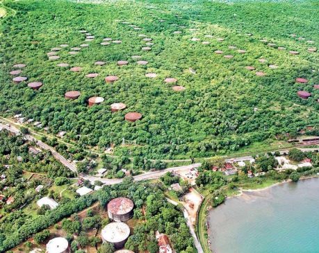 Oil tanks in Trincomalee to India