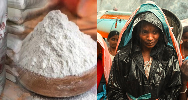 Wheat flour relief for plantation workers