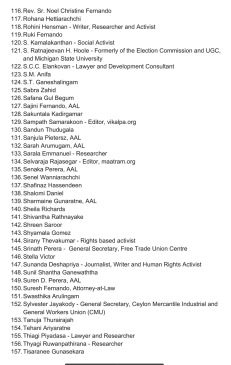 ambika satkunanathan Ministry of Foreign Affairs human rights commission in sri lanka