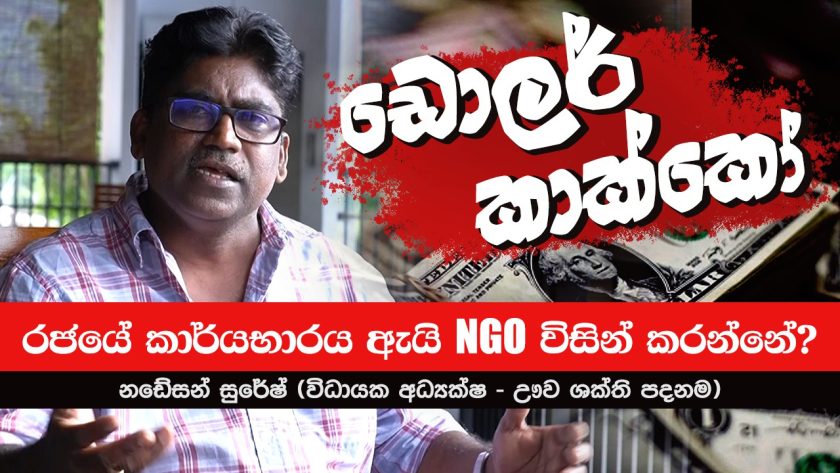 රජයේ කාර්යභාරය ඇයි NGO විසින් කරන්නේ?