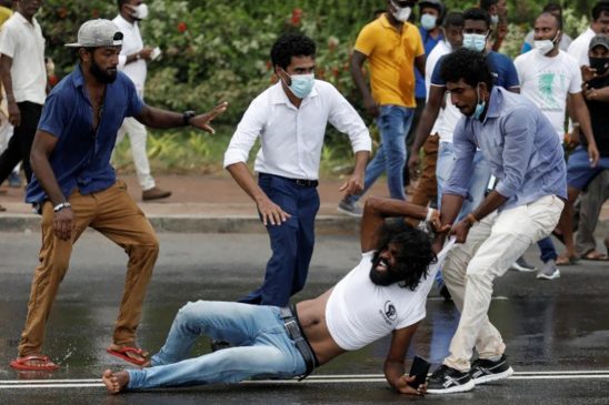 galle face protest may 09 attack