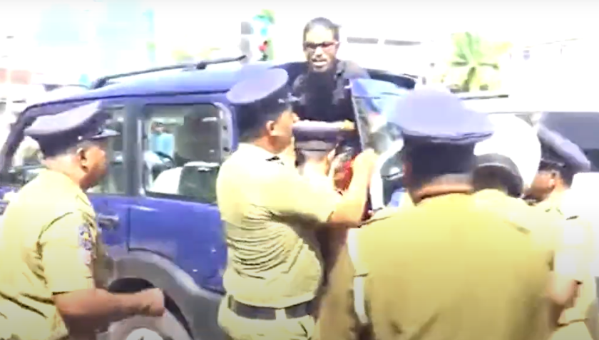 මහ දවල් මාතර දී පොලීසියෙන් තරුණයෙක් බලහත්කාරයෙන් රැගෙන යද්දී ජනතාවගෙන් විරෝධතාවයක්