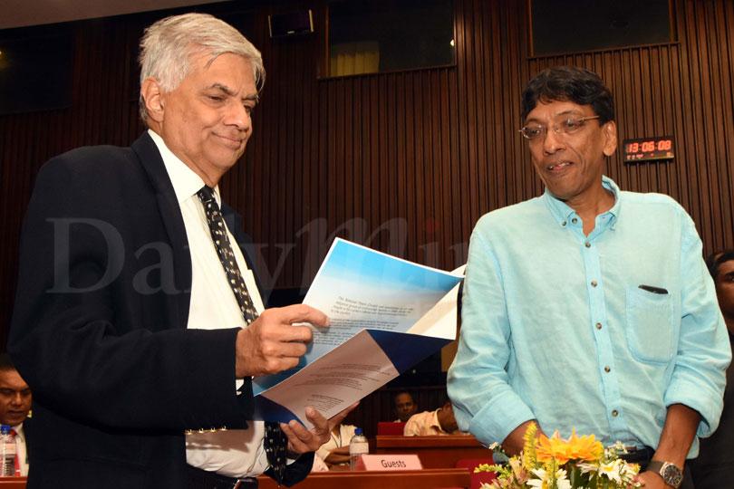 Ranil Wickramasinghe with Dr. Jehan Perera