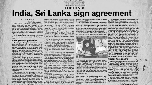 Indo-Sri Lanka Accord