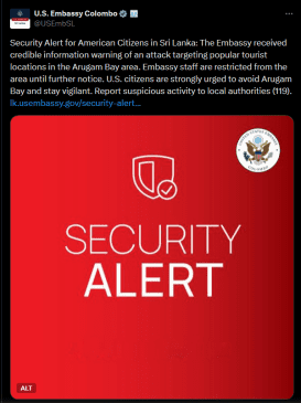 arugam bay threat