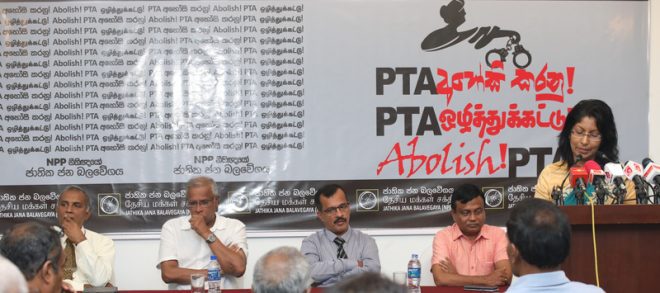 JVP against the Prevention of Terrorism Act