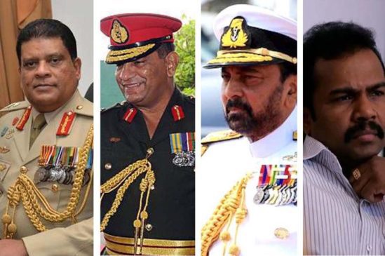 ශවේන්ද්‍ර, කරන්නාගොඩ, ජගත් සහ කරුණාට සම්බාධක.