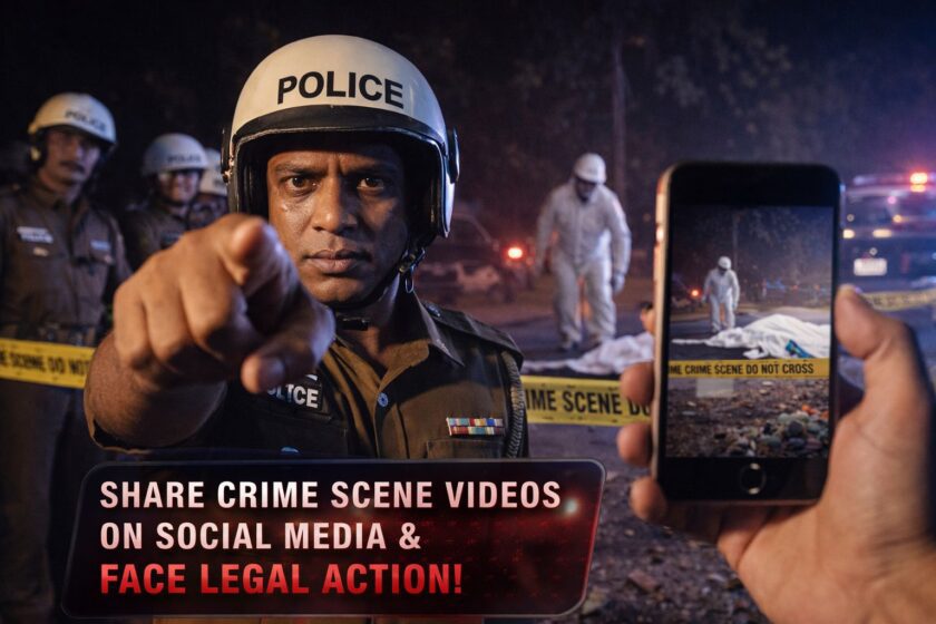 අපරාධ ස්ථාන වීඩියෝ කර සමාජ මාධ්‍යවල පළ කිරීම බරපතල දඬුවම් ලැබිය හැකි වරදක්!