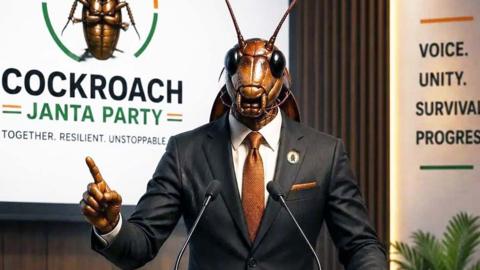 india cockroach protest